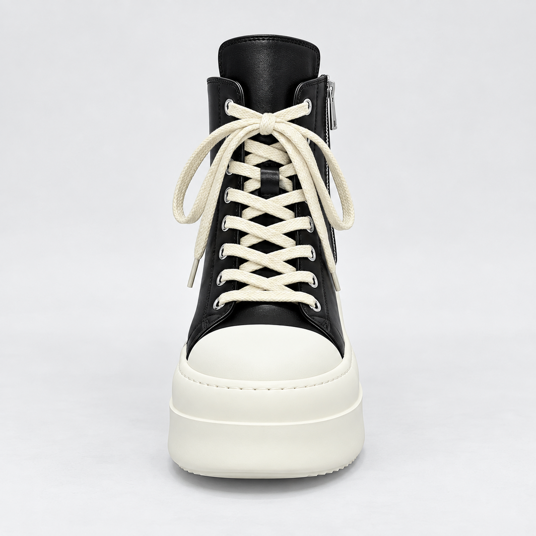 '+5-6cm｜NIGHT WHITE REBEL 厚底ハイカットスニーカー｜BR0010｜BREAKVOID9