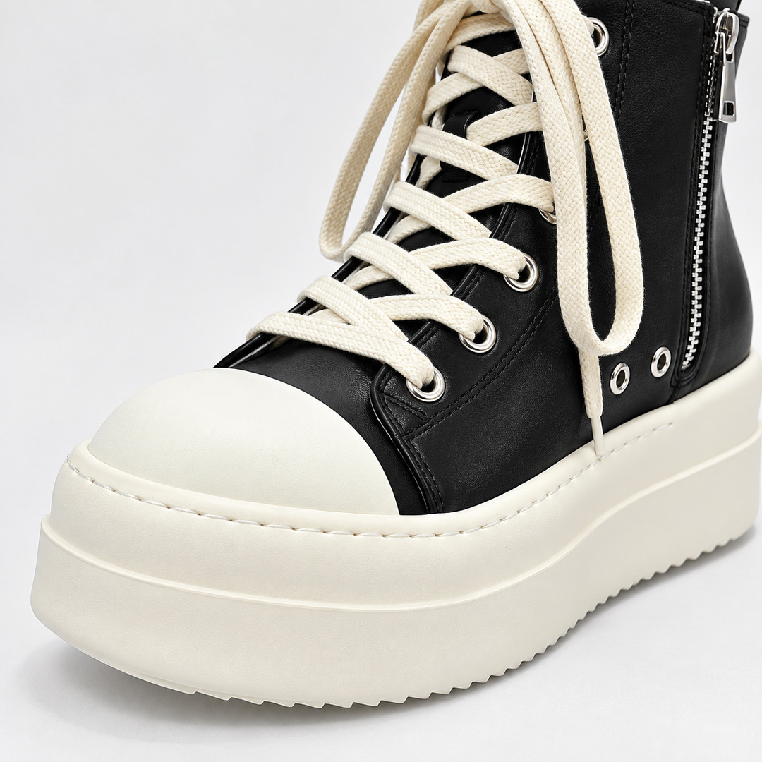'+5-6cm｜NIGHT WHITE REBEL 厚底ハイカットスニーカー｜BR0010｜BREAKVOID9