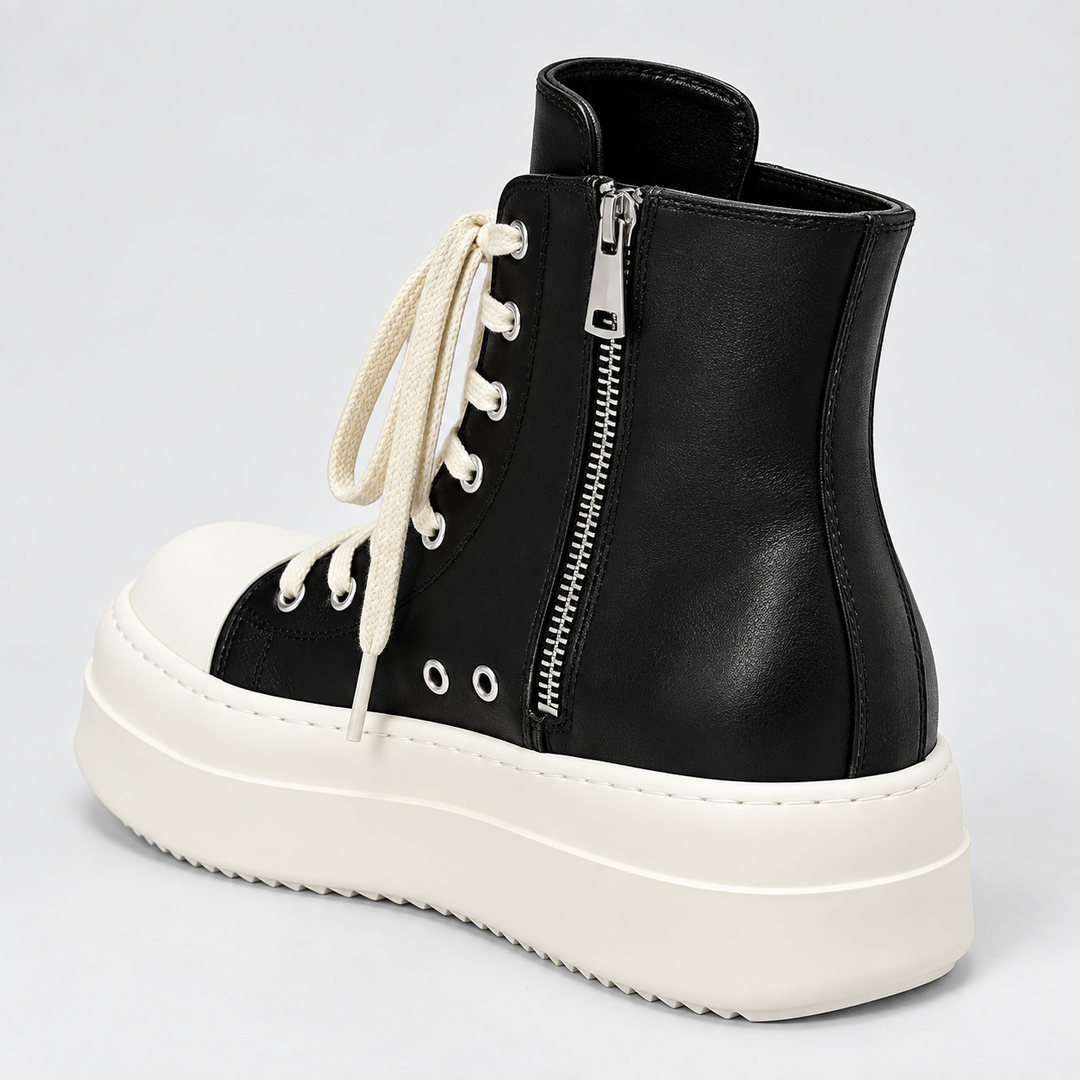'+5-6cm｜NIGHT WHITE REBEL 厚底ハイカットスニーカー｜BR0010｜BREAKVOID9